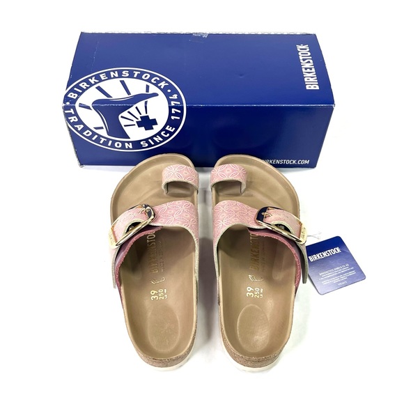 **SOLD**  RARE Birkenstock Miramar Big Buckle Rose Pink 39 Regular Women 8 Men 6 - Picture 5 of 16